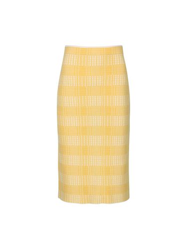 HIGH RISE RIBBED KNIT PENCIL SKIRT () - YCH - Modalova