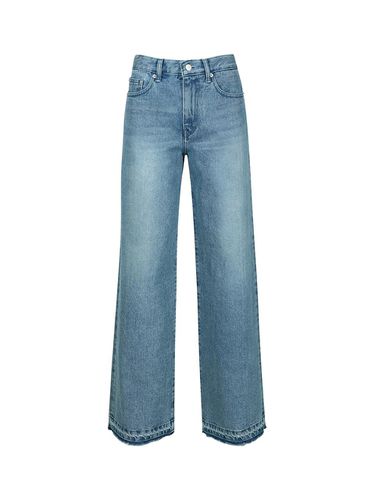 RAW HEM STRAIGHT LEG JEANS (BLUE) - YCH - Modalova