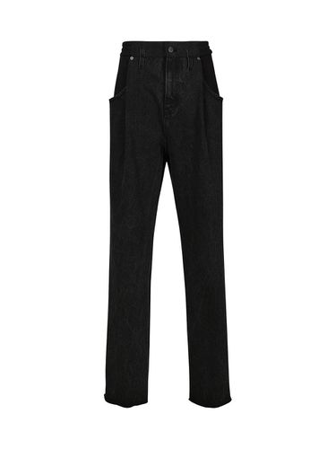 CONTRAST WIDE LEG JEANS (BLACK) - YCH - Modalova