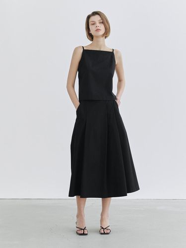 Banding long pleats skirts / Black - Ihr - Modalova