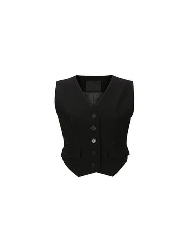 SINGLE BREASTED WAISTCOAT (BLACK) - YCH - Modalova