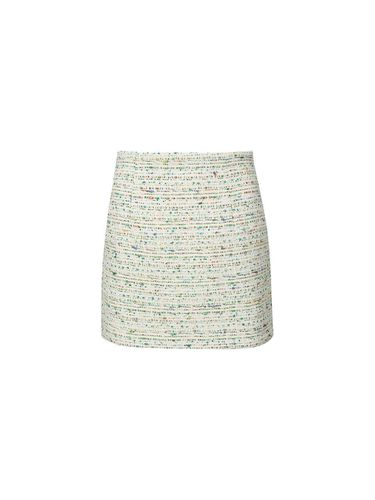 COTTON BLEND MINI SKIRT (GREEN) - YCH - Modalova