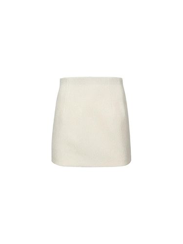 COTTON BLEND MINI SKIRT (CREAM) - YCH - Modalova