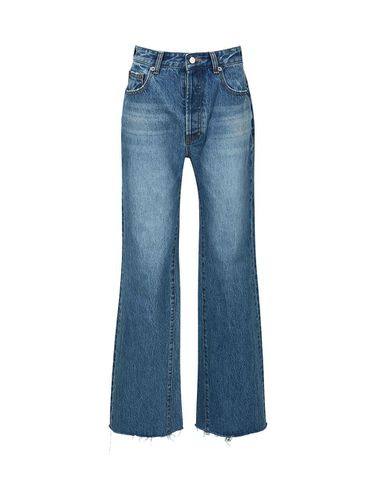 RAW HEM STRAIGHT LEG JEANS (BLUE) - YCH - Modalova