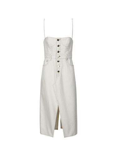 DENIM CUT-OUT DRESS (WHITE) - YCH - Modalova