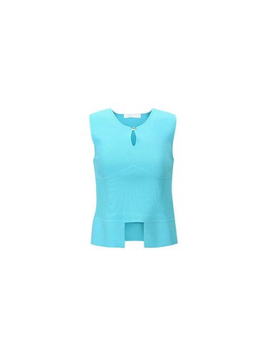 SLEEVELESS KNIT TOP (BLUE) - YCH - Modalova