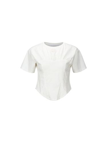 CORSET DETAILED T SHIRT (WHITE) - YCH - Modalova