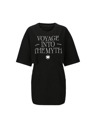 DENIM SKIRT LAYERED T SHIRT (BLACK) - YCH - Modalova