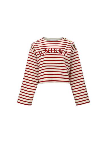 KNIGHT PRINT STRIPE T SHIRT (RED) - YCH - Modalova