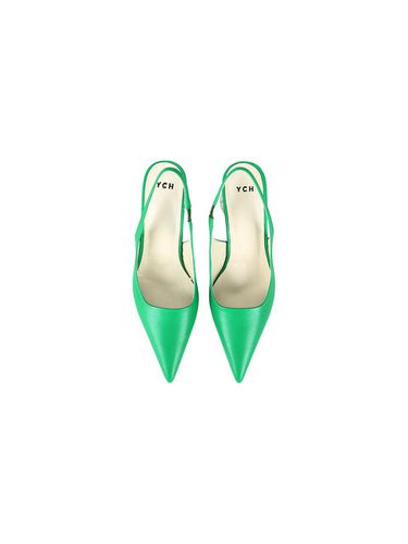 YCH COLUMN SLING BACK PUMPS (GREEN) - YCH - Modalova