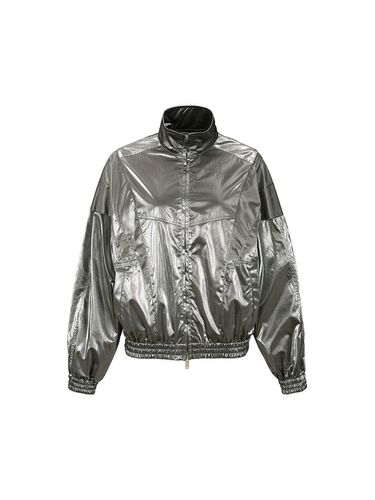 ZIP FRONT BOMBER JACKET (SILVER) - YCH - Modalova