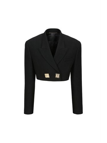 CROPPED WOOL JACKET (BLACK) - YCH - Modalova