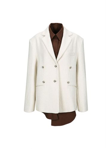 LAYERED TWO TONE JACKET (IVORY) - YCH - Modalova