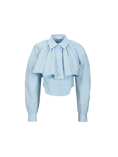 RUFFLED BLOUSE (SKY BLUE) - YCH - Modalova