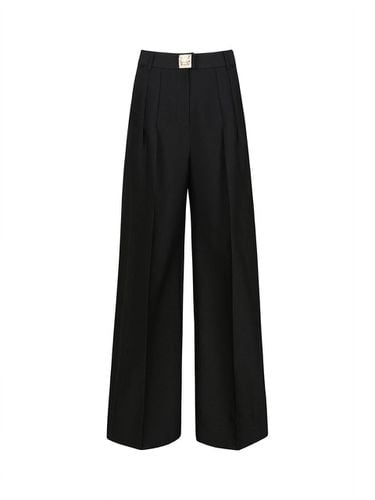 WIDE LEG TROUSERS (BLACK) - YCH - Modalova