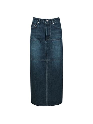 MIDI DENIM SKIRT (NAVY) - YCH - Modalova