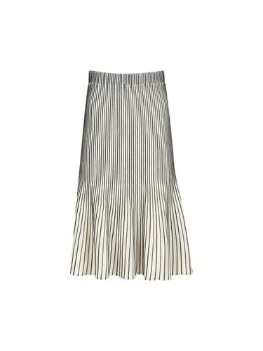 RIBBED KNIT SKIRT (CREAM) - YCH - Modalova