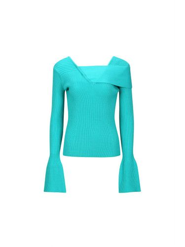 RIBBED KNIT TOP (GREEN) - YCH - Modalova