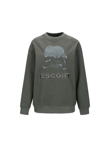 ESCORT PRINT SWEATSHIRT (GREY) - YCH - Modalova