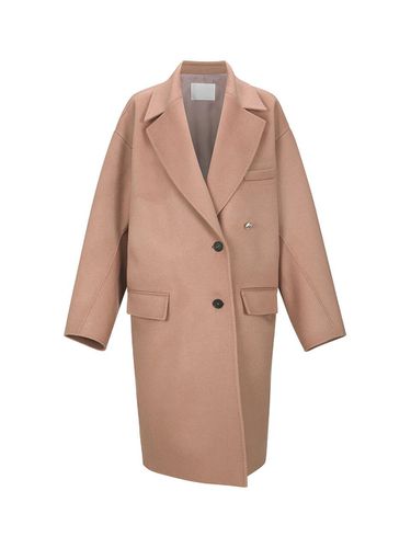 SINGLE BREASTED WOOL BLEND COAT (PINK) - YCH - Modalova