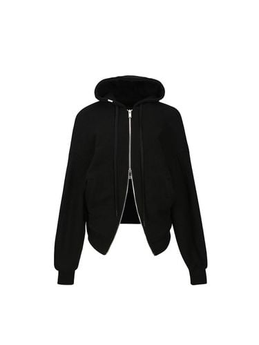 TWO WAY ZIP HOODED JACKET (BLACK) - YCH - Modalova