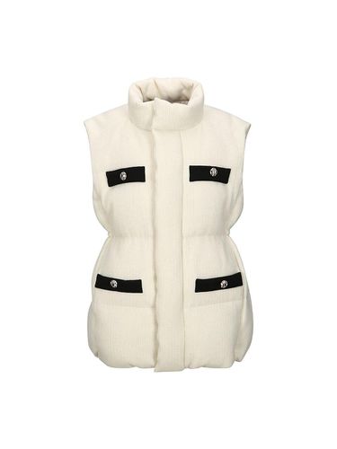 WOOL BLEND DOWN GILET (CREAM) - YCH - Modalova