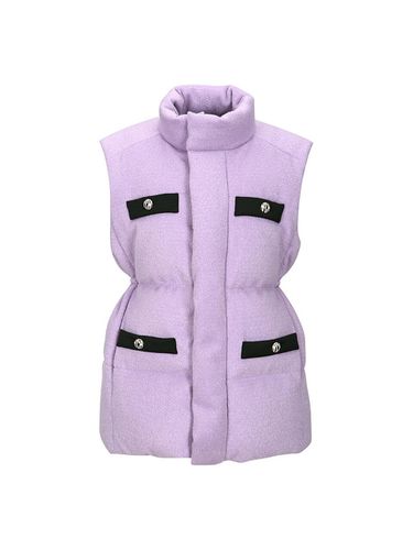 WOOL BLEND DOWN GILET (PURPLE) - YCH - Modalova