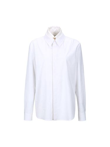 LAYERED COTTON BLEND SHIRT (WHITE) - YCH - Modalova