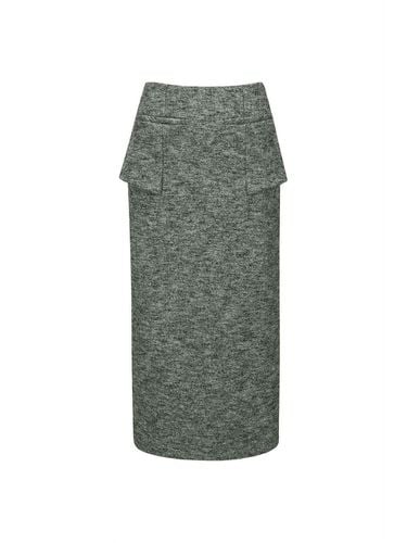 PENCIL SKIRT (MELANGE GREY) - YCH - Modalova