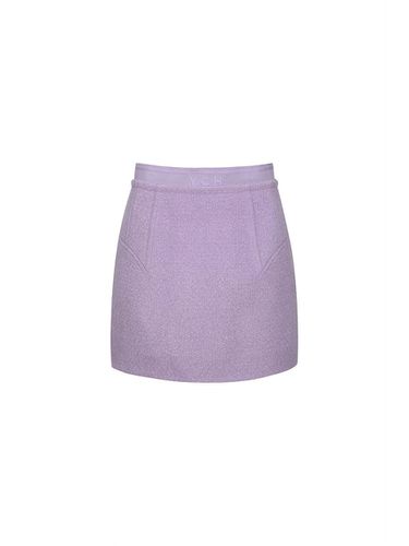 LOGO WAISTBAND MINI SKIRT (PURPLE) - YCH - Modalova