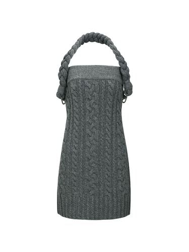 CABLE KNIT DRESS (MELANGE GREY) - YCH - Modalova