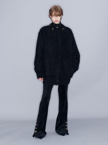 TRIMMED MOHAIR BLEND JACKET (BLACK) - YCH - Modalova