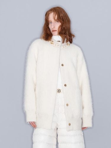 TRIMMED MOHAIR BLEND JACKET (CREAM) - YCH - Modalova