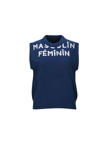 MASCULIN FEMININ PRINT KNITTED VEST () - YCH - Modalova