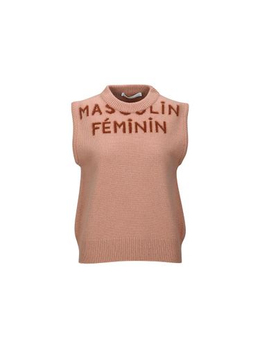 MASCULIN FEMININ PRINT KNITTED VEST () - YCH - Modalova