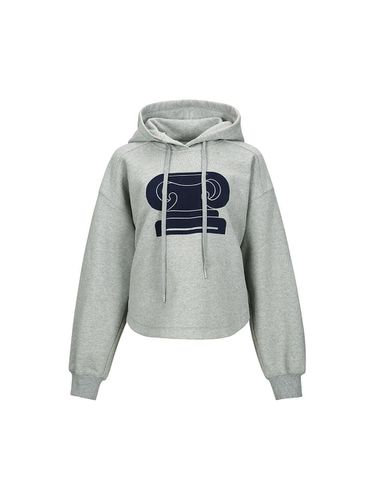 SYMBOL LOGO HOODED SWEATSHIRT (MELANGE GREY) - YCH - Modalova