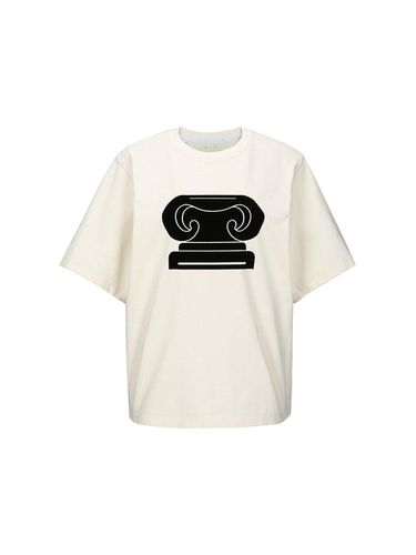 SYMBOL LOGO T SHIRT (CREAM_BLACK) - YCH - Modalova