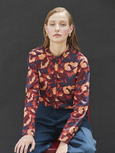 LIBERTY FLORAL SHIRT_BROWN - Maison de Ines - Modalova