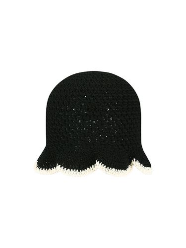 CONTRAST TIPPED RIBBED KNIT Beanie_BLACK - YCH - Modalova