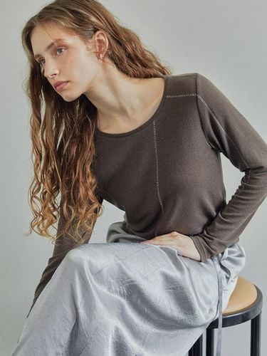 STITCHED U NECK LINEN T SHIRTS / - Ihr - Modalova