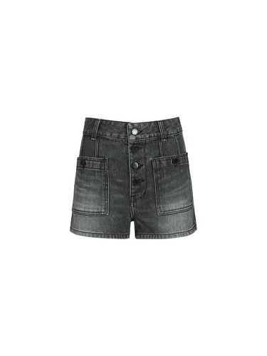 BUTTON DENIM SHORTS_GREY - YCH - Modalova