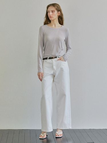 MID - RISE COTTON PANTS / CREAM - Ihr - Modalova