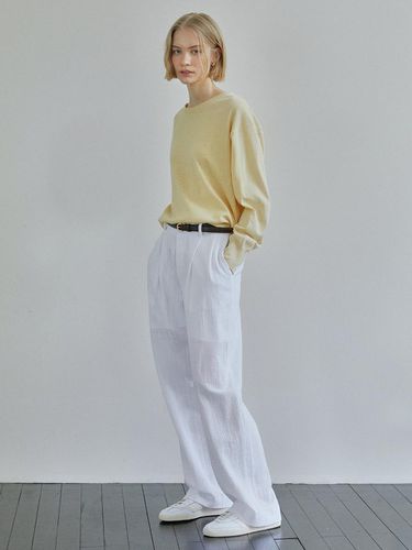 SEERSUCKER TROUSERS / WHITE - Ihr - Modalova