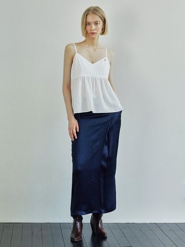 SATIN BELTED SKIRTS / NAVY - Ihr - Modalova