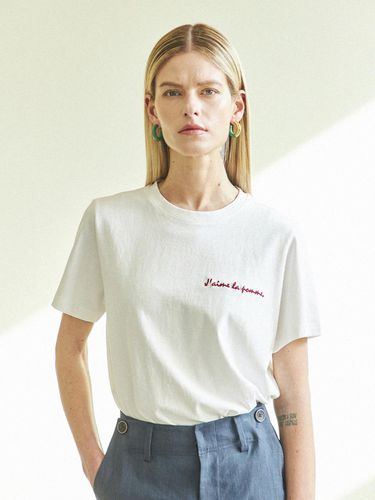 Jaime la pomme X RED APPLE T SHIRT_WHITE - Maison de Ines - Modalova