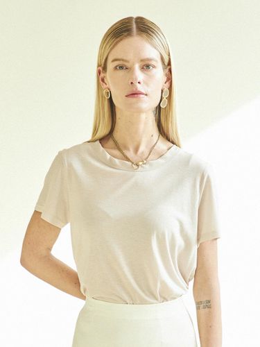 BASIC TENCEL T SHIRT_LIGHT BEIGE - Maison de Ines - Modalova