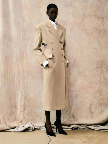 DOUBLE BREASTED WOOL BLEND COAT (F24OT0052BE - YCH - Modalova