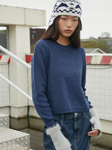 LUEUR] Back-Slit Knitwear Pullover PQ4KL074 - PLASTIC ISLAND - Modalova