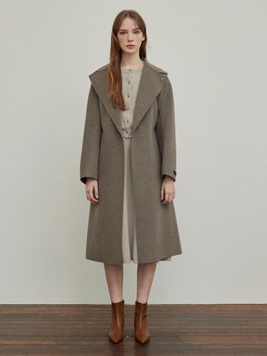 Belted Handmade Long Coat A244MWC954 - NICE CLAUP - Modalova