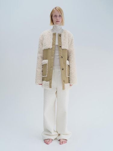 FUR SHEARLING COAT (beige) - DIAGONAL - Modalova